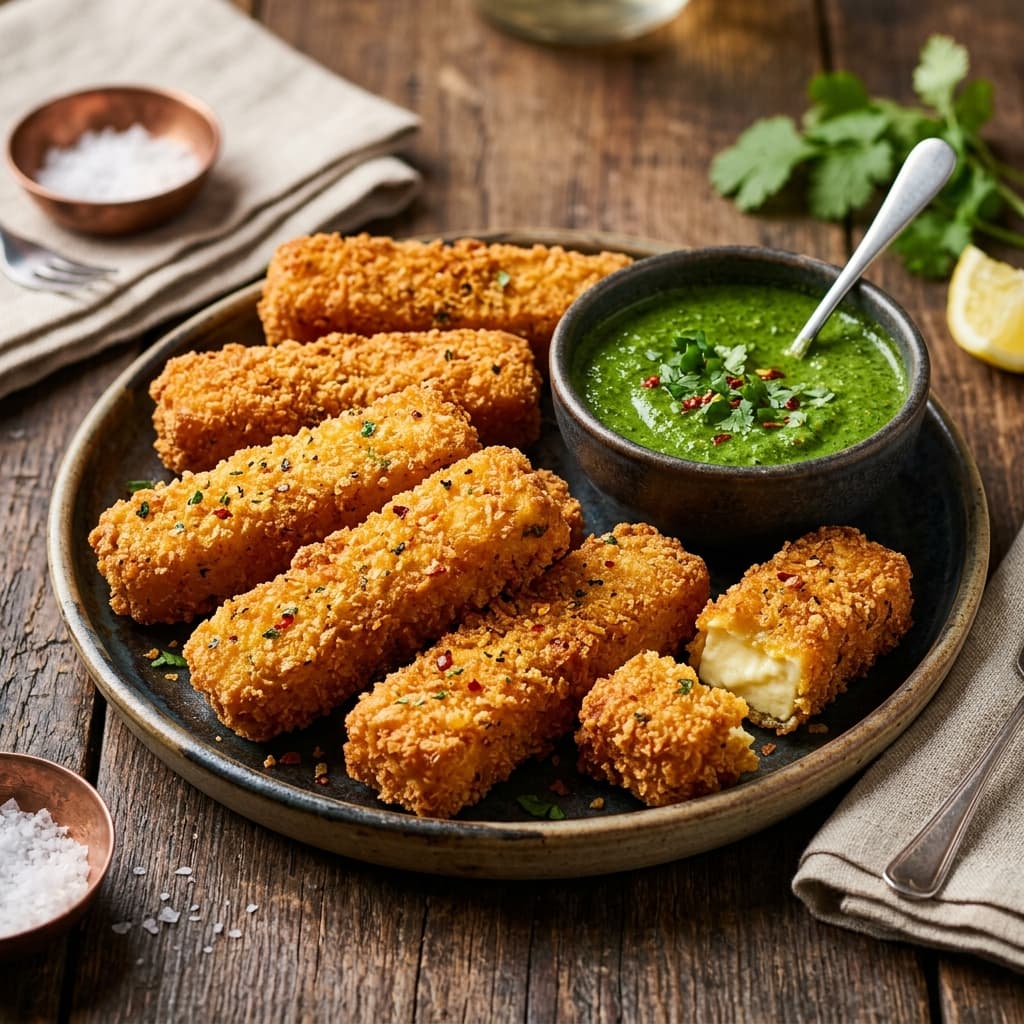 Crispy Paneer Fingers Appetizer